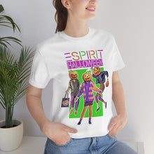 Load image into Gallery viewer, "ESPIRIT HALLOWEEN" Multi-Colored White DTG T-Shirt