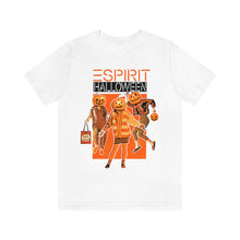 Load image into Gallery viewer, "ESPIRIT HALLOWEEN" Orange on White DTG T-Shirt