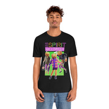 Load image into Gallery viewer, "ESPIRIT HALLOWEEN" Multi-Colored Black DTG T-Shirt