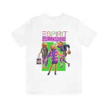 Load image into Gallery viewer, "ESPIRIT HALLOWEEN" Multi-Colored White DTG T-Shirt