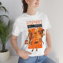 Load image into Gallery viewer, "ESPIRIT HALLOWEEN" Orange on White DTG T-Shirt