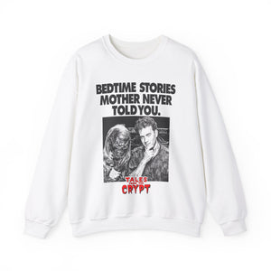 "BEDTIME WITH HANKS" White DTG Crewneck Sweatshirt