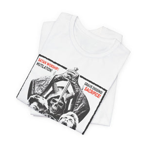 "BLACK MASSES" White DTG T-Shirt