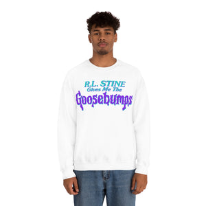 "R.L. STINE GIVES ME" Black or White Crewneck Sweatshirt