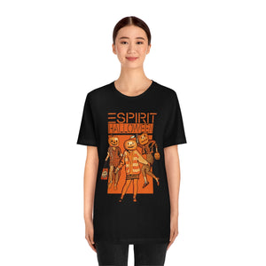 "ESPIRIT HALLOWEEN" Orange on Black DTG T-Shirt
