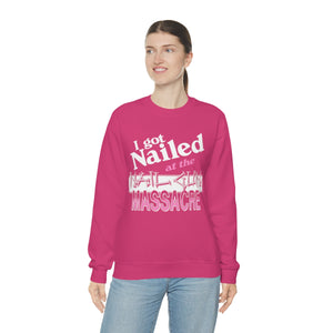 "I GOT NAILED" Pink DTG Crewneck Sweatshirt