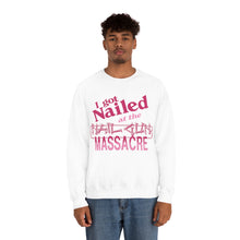 Load image into Gallery viewer, &quot;I GOT NAILED&quot; White DTG Crewneck Sweatshirt
