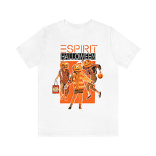Load image into Gallery viewer, &quot;ESPIRIT HALLOWEEN&quot; Orange on White DTG T-Shirt