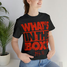 Load image into Gallery viewer, Bella+Canvas &quot;WHAT&#39;S IN THE BOX?&quot; Black DTG T-Shirt