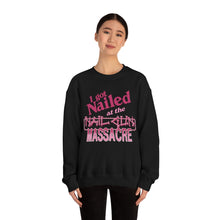 Load image into Gallery viewer, &quot;I GOT NAILED&quot; Black DTG Crewneck Sweatshirt