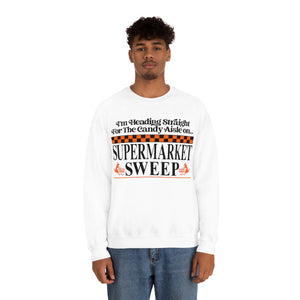 "I'm Heading Straight For The Candy" White DTG Crewneck Sweatshirt