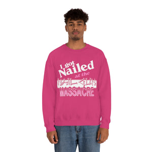 "I GOT NAILED" Pink DTG Crewneck Sweatshirt