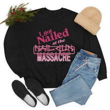 Load image into Gallery viewer, &quot;I GOT NAILED&quot; Black DTG Crewneck Sweatshirt