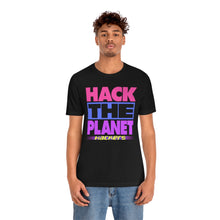 Load image into Gallery viewer, &quot;HACK THE PLANET&quot; Black DTG T-Shirt