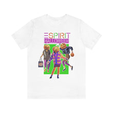 Load image into Gallery viewer, &quot;ESPIRIT HALLOWEEN&quot; Multi-Colored White DTG T-Shirt